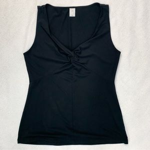 Black Knotted Bust Tank Top Size 12